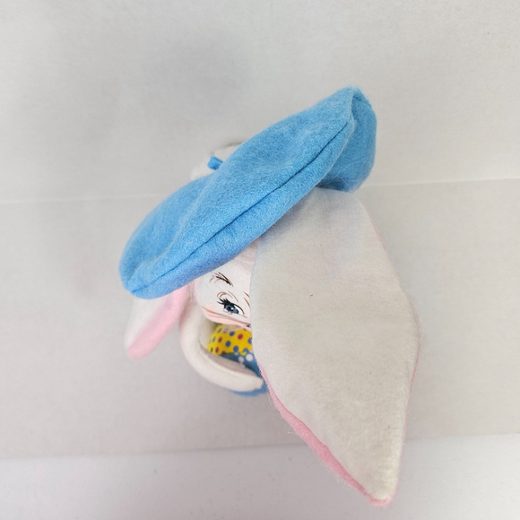 Annalee Artist Easter Bunny With Brush and Egg Blue Beret 2014 Whimsical Rabbit - Picture 11 of 15